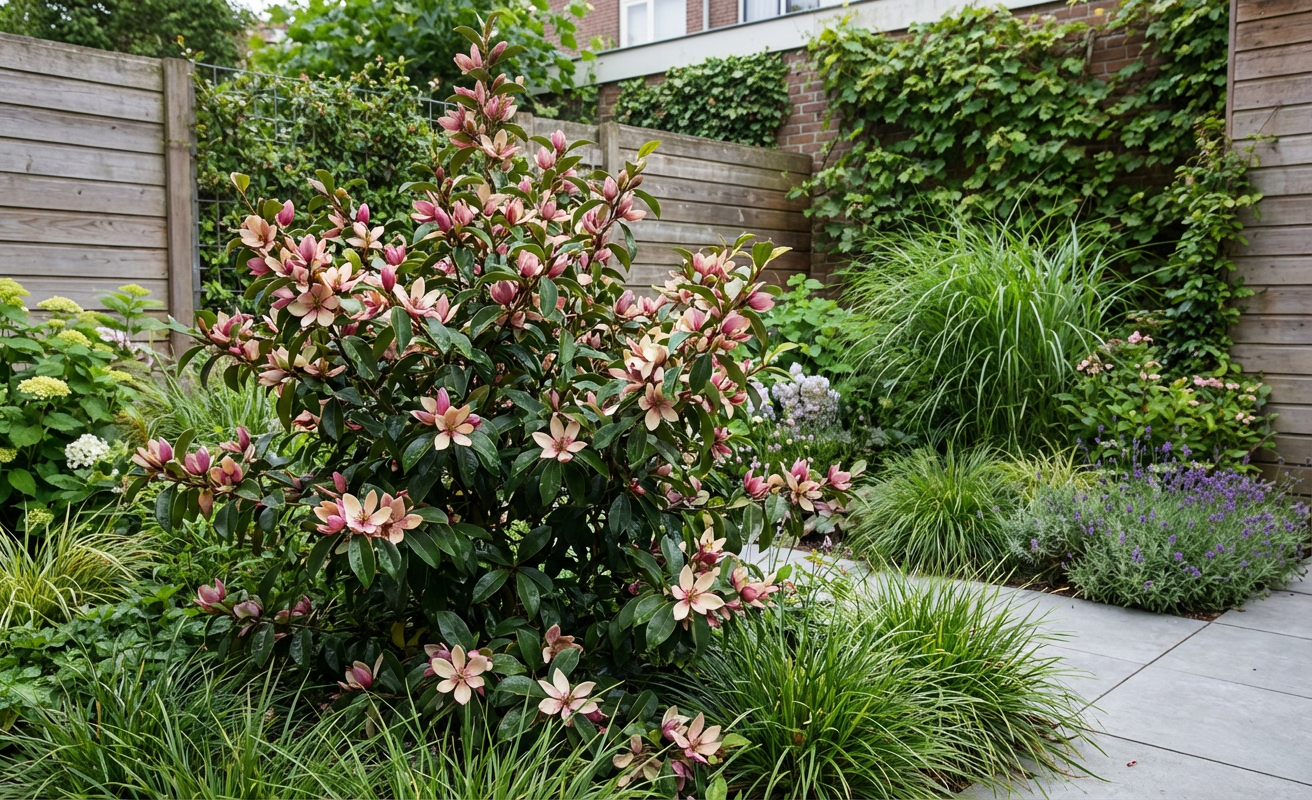 Stermagnolia als struik (Magnolia figo 'Stellar Ruby') - Groenblijvende struiken
