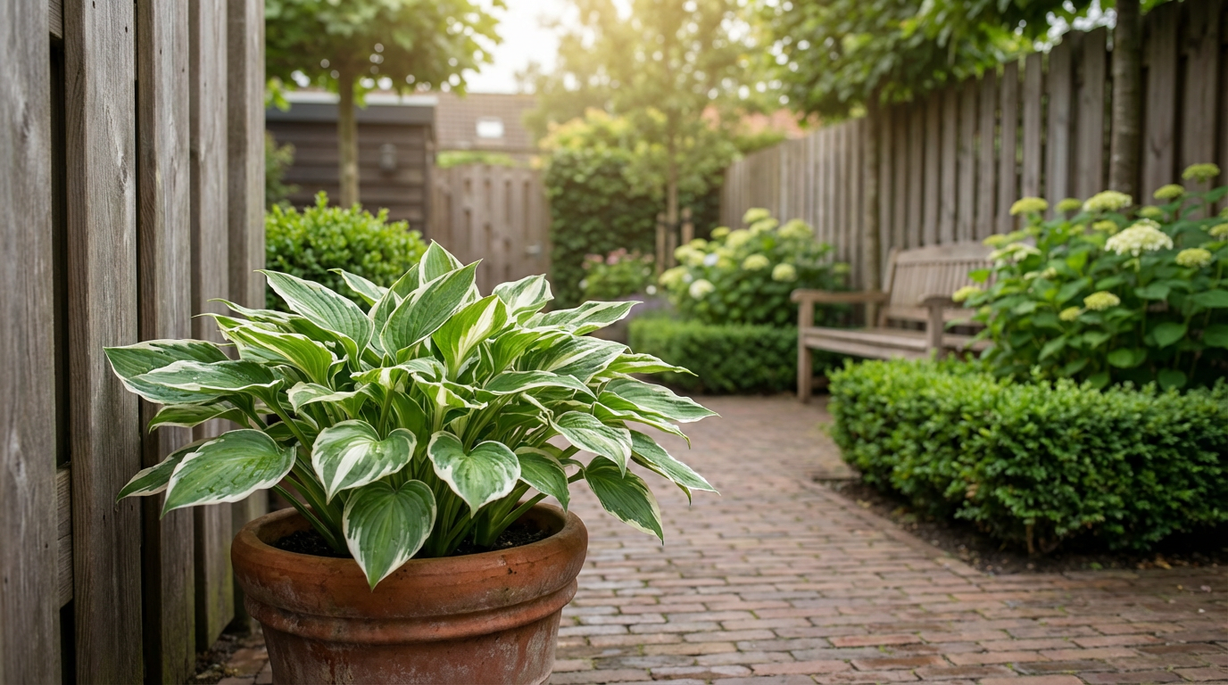 Herzlilie (Hosta sieboldii 'Snowflakes')