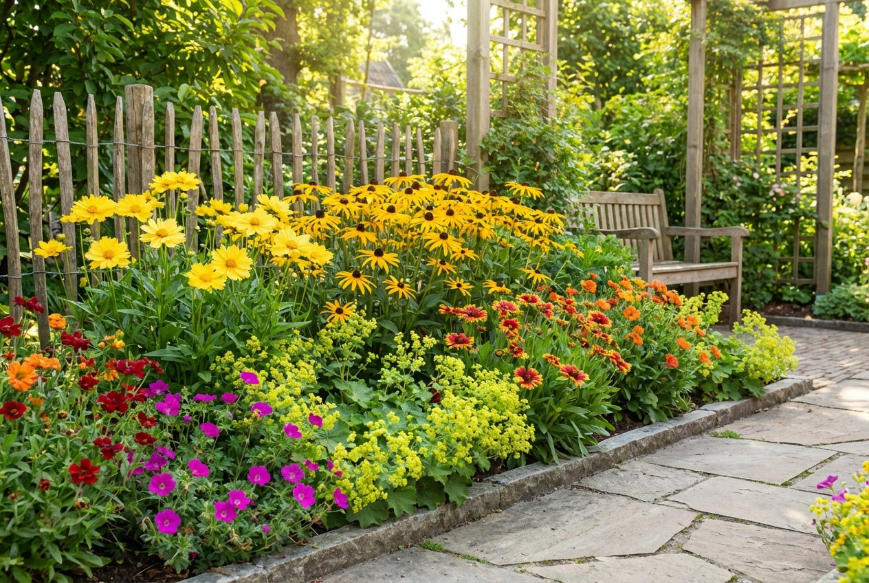 Borderpakket zomers geel/oranje (3,5m2) - Tuinplanten