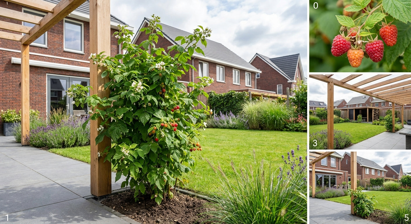 Klimplant Rubus idaeus Autumn Bliss (framboos) - Klimplanten