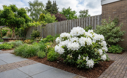 Rhododendron (Rhododendron ENCORE® Pure White ) - Rhododendron