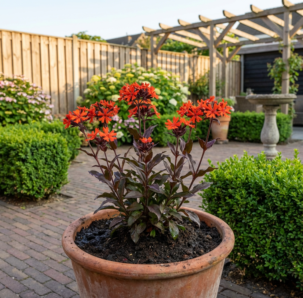 Koekoeksbloem (Lychnis arkwrightii 'Vesuvius') - Tuinplanten