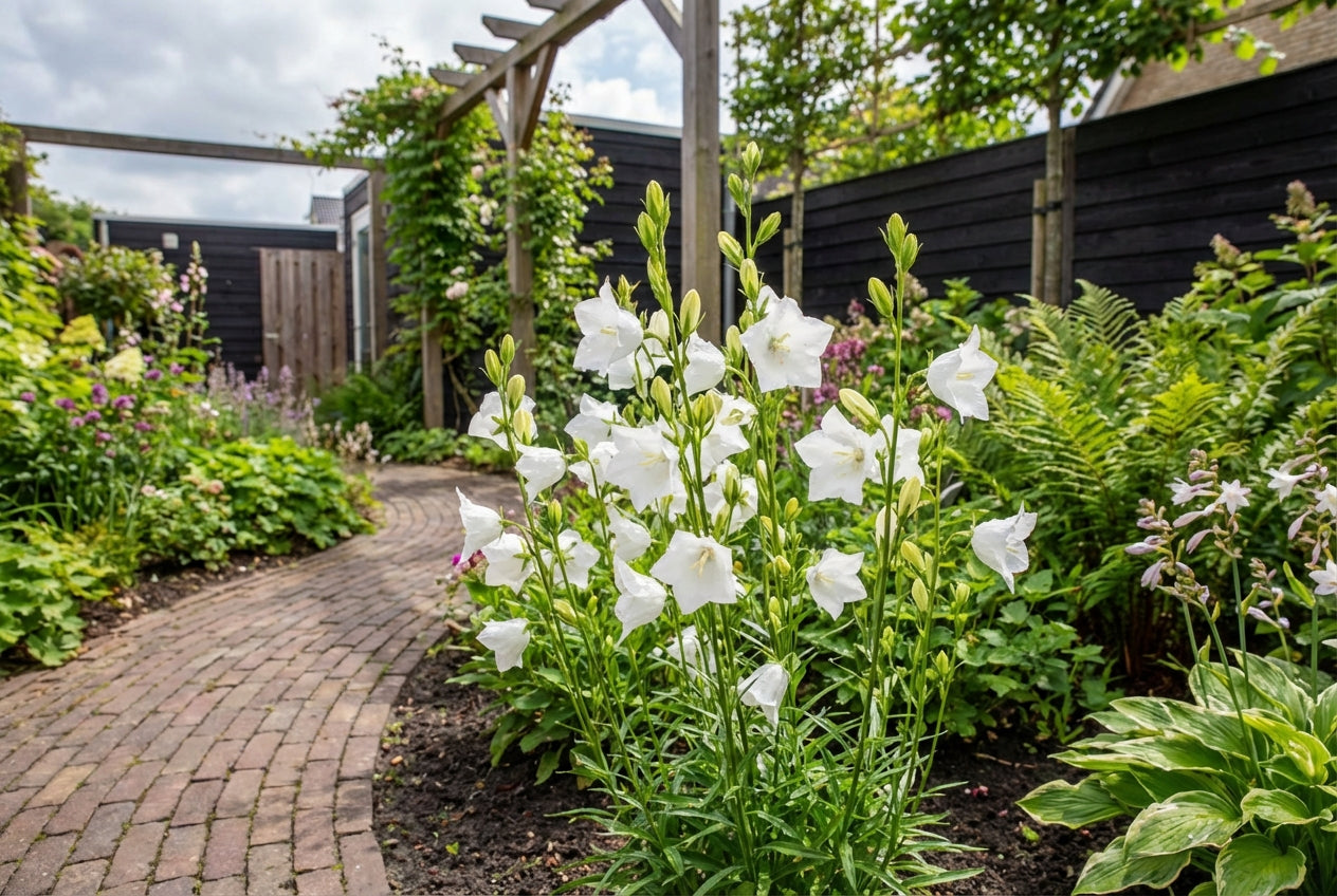 Perzikbladig klokje (Campanula persicifolia 'Alba') - Tuinplanten