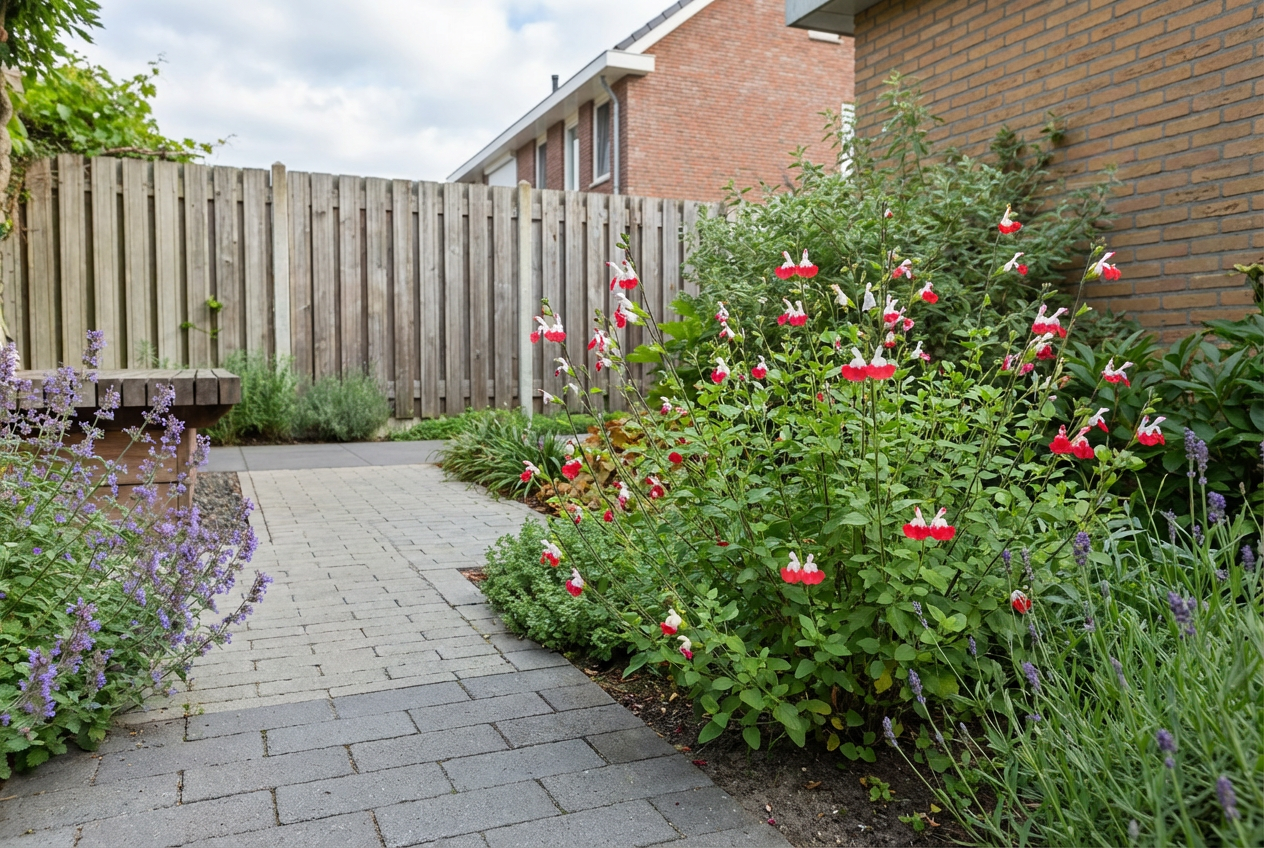 Salie (Salvia microphylla 'Hotlips') - Tuinplanten