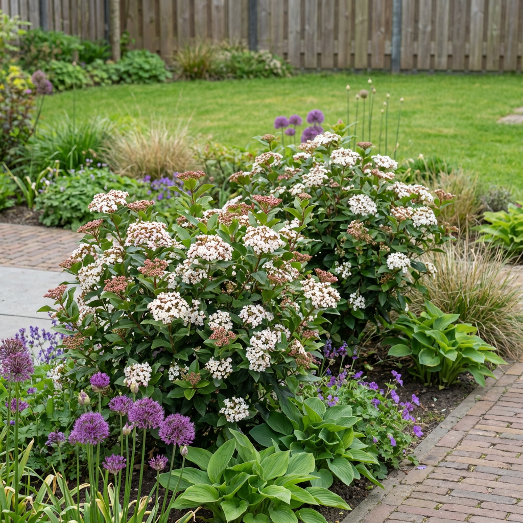 Schneeball (Viburnum tinus Lisarose)