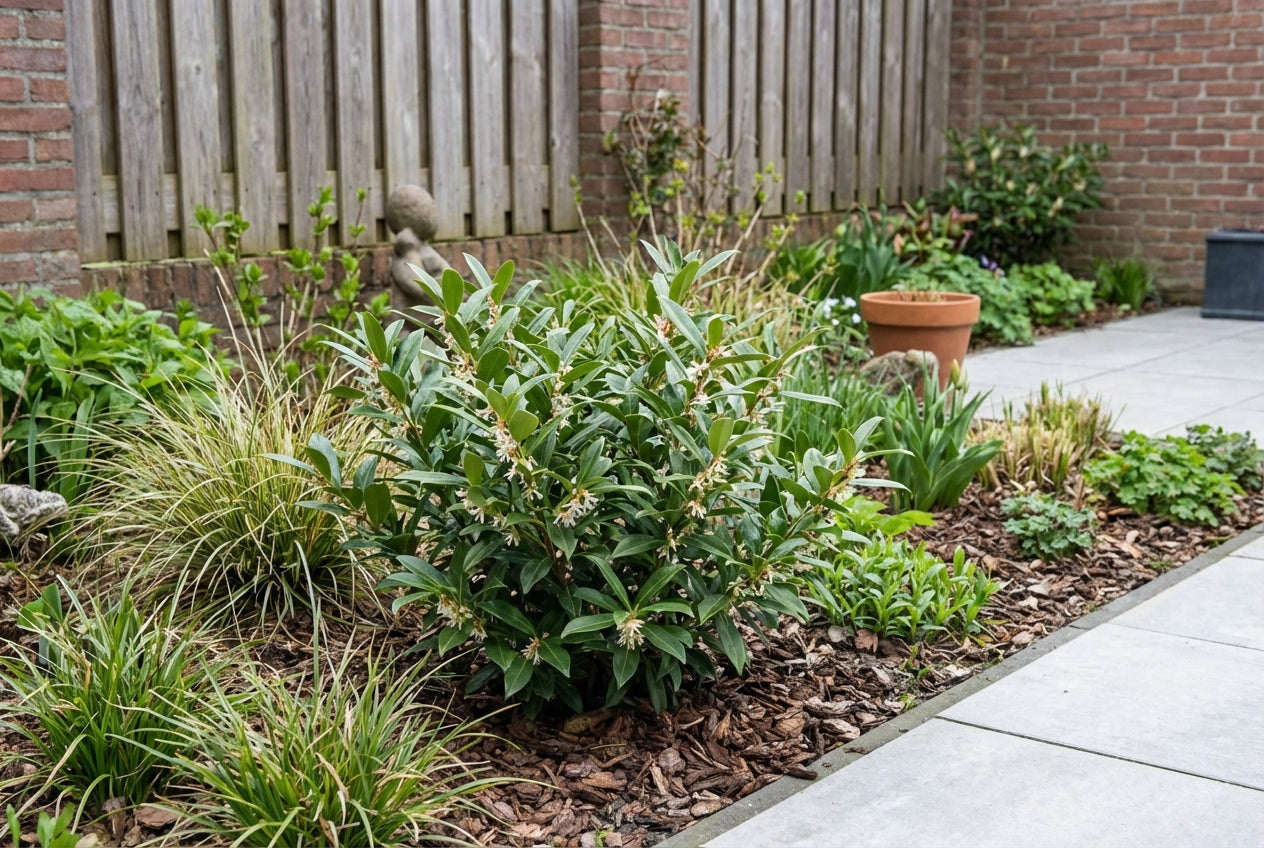 Vleesbes (Sarcococca hookeriana Winter Gem) - Groenblijvende struiken