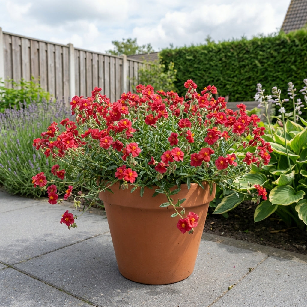 Zonneroosje (Helianthemum 'Cerise Queen') - Tuinplanten