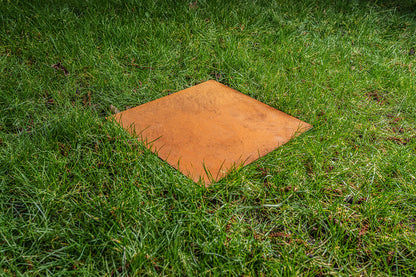 Cortenstaal staptegel 50x50cm - borderranden