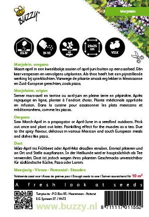 Marjolein - Oregano - Zaden