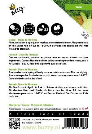 Venkel De Florence - Zaden