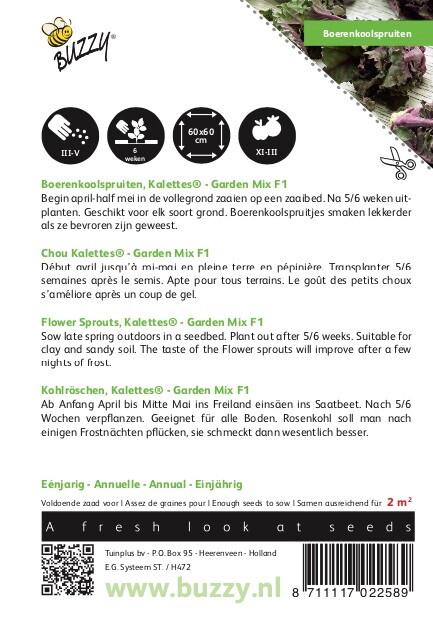 Boerenkoolspruitjes, Kalettes® Garden Mix F1 - Samen