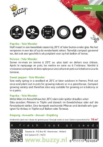 Paprika Yolo Wonde - Samen