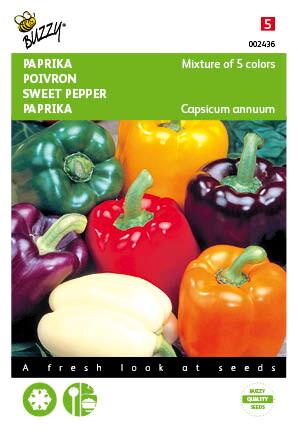Paprika 5 Farbenmischung - Samen