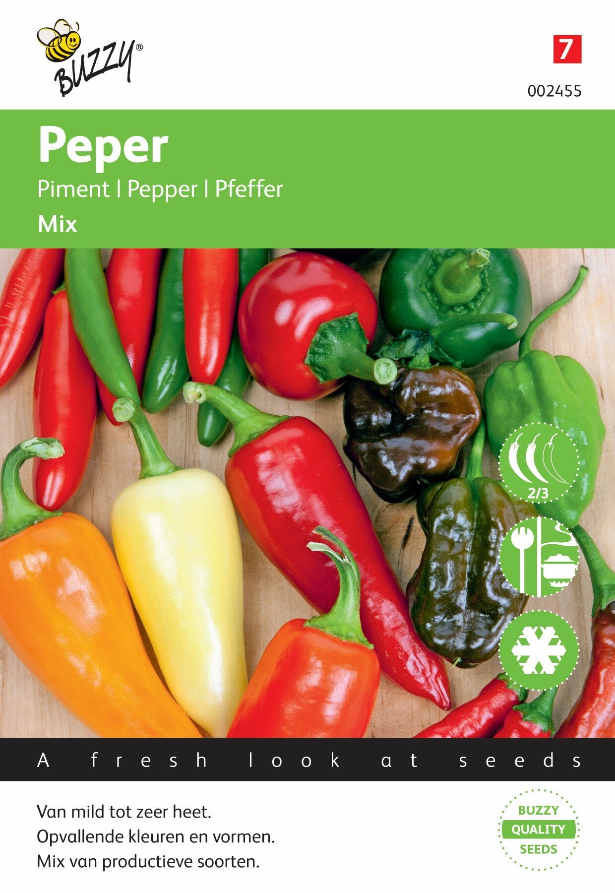 Peper gemischt 5 Sorten - Samen