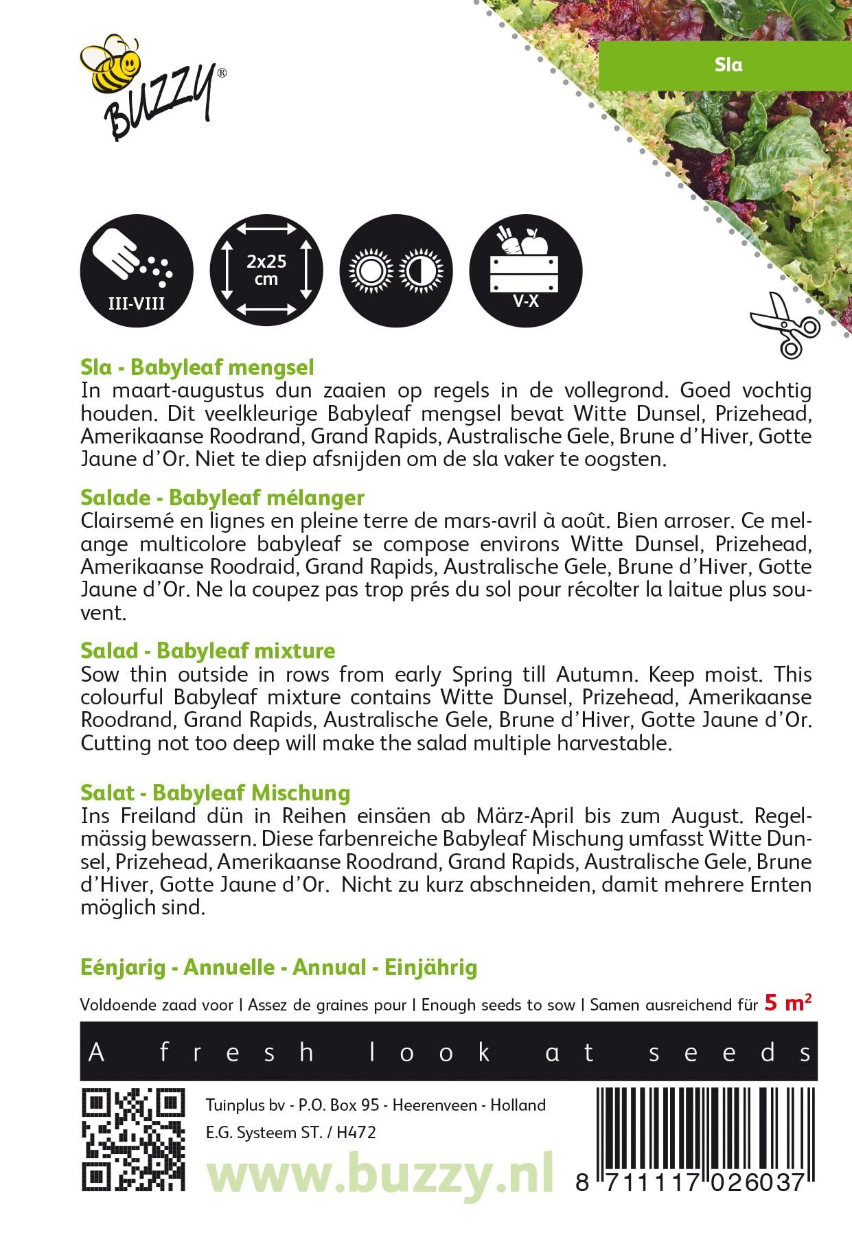 Sla Babyleaf mengsel - Zaden