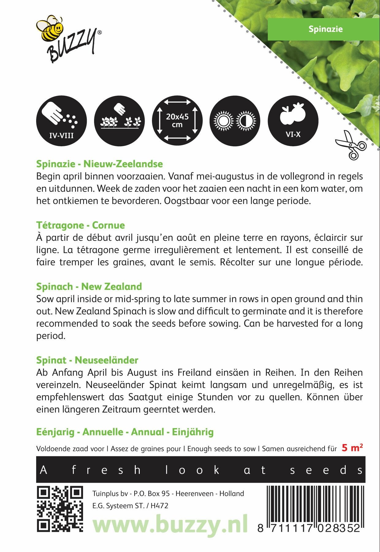 Spinazie Nieuw-Zeelandse - Zaden