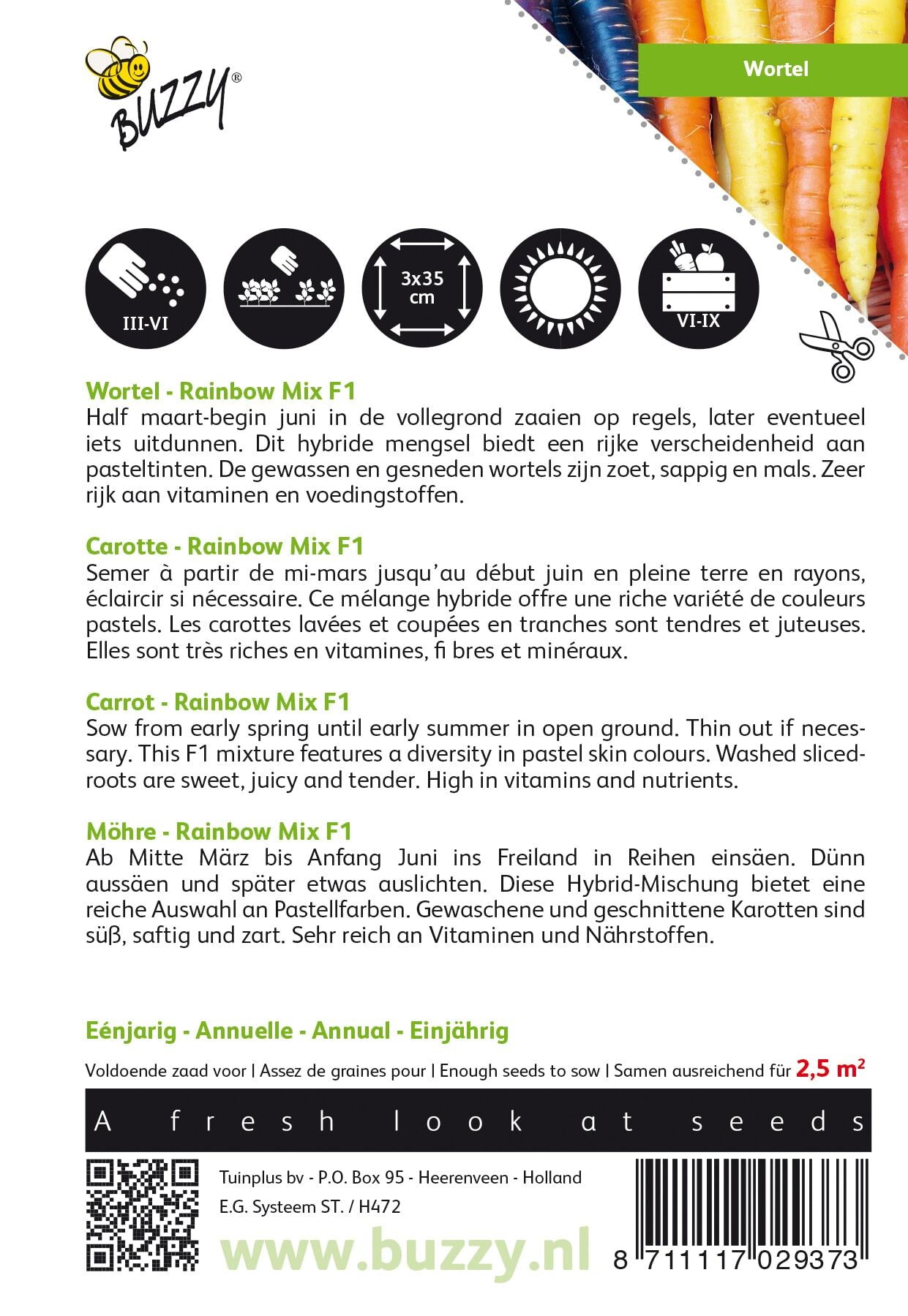 Wortel Rainbow F1 - Samen