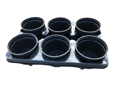 Anzuchtschale mit 6 Töpfen – 12 cm