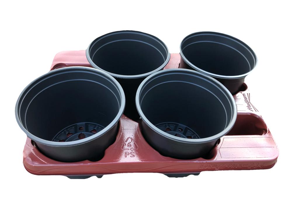 Kweektray met 4 potjes - 15 cm - Kweekbenodigdheden