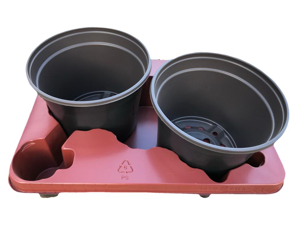 Kweektray met 2 potjes - 19 cm - Kweekbenodigdheden