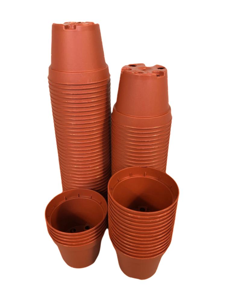 Kweekpot rood – Ø6cm, hoogte 5cm - Kweekbenodigdheden