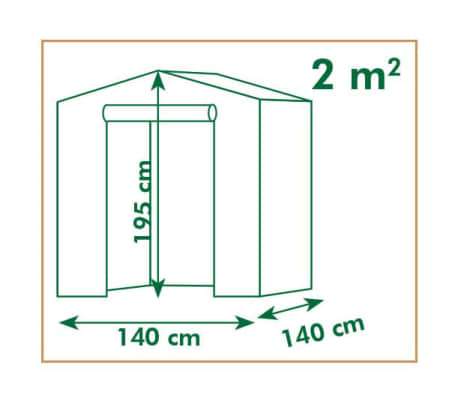 Tuinkas met dubbele etages H195x140x140cm - Kweekbenodigdheden