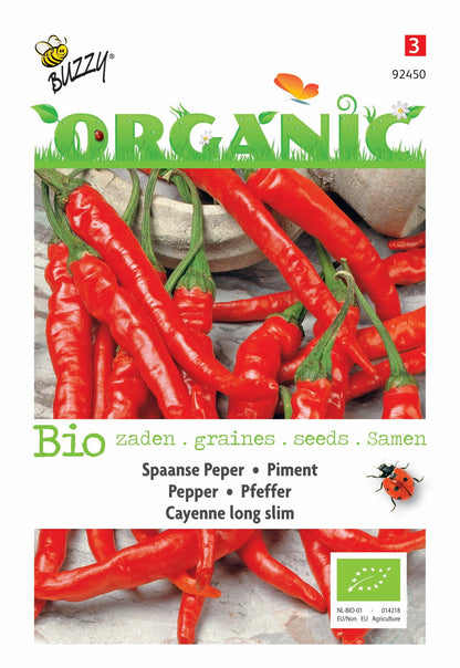 Peper Cayenne long slim (BIO) - Zaden