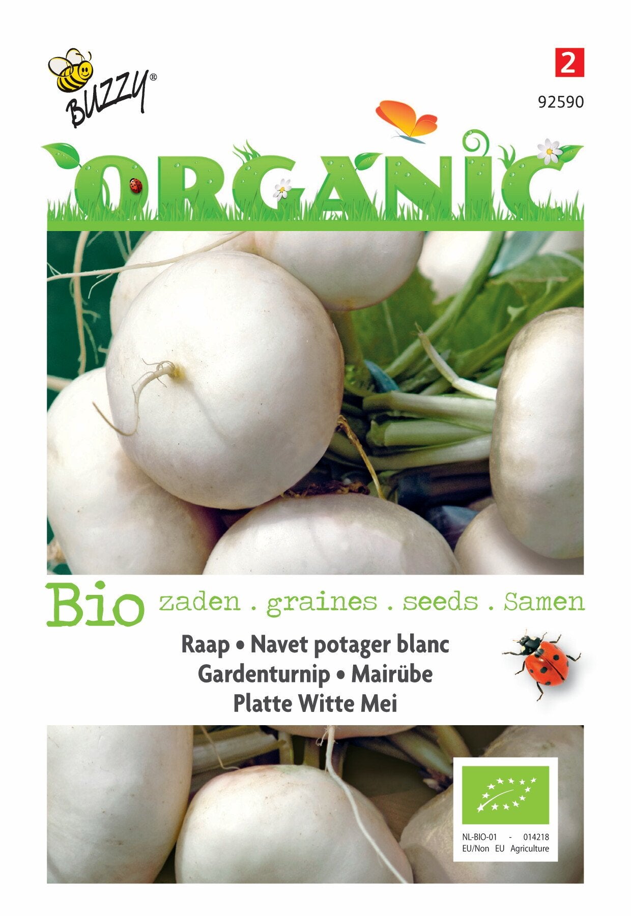 Raap Platte Witte Mei (BIO) - Samen