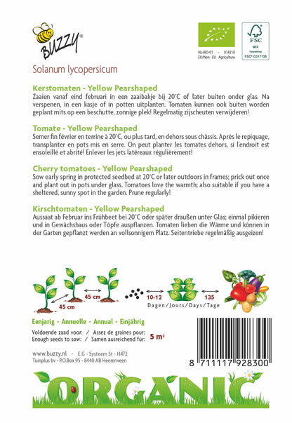 Tomaat Yellow Pearshaped (BIO) - Zaden