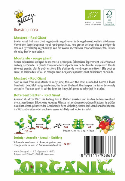 Mosterd Red Giant (BIO) - Zaden