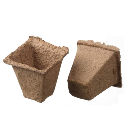 Afbreekbare potjes H6x6x6cm 16 stuks - Kweekbenodigdheden