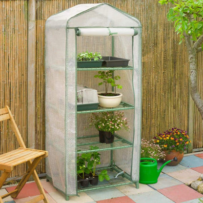 Tuinkas met 4 etages H160x69x49cm - Kweekbenodigdheden