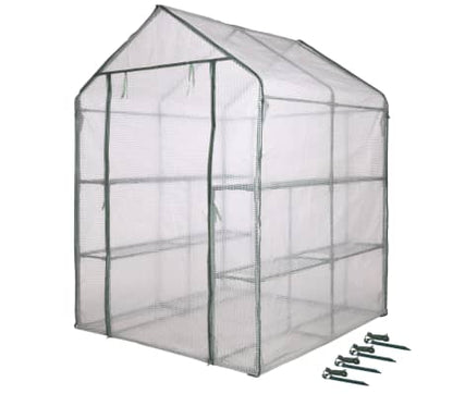 Tuinkas met dubbele etages H195x140x140cm - Kweekbenodigdheden