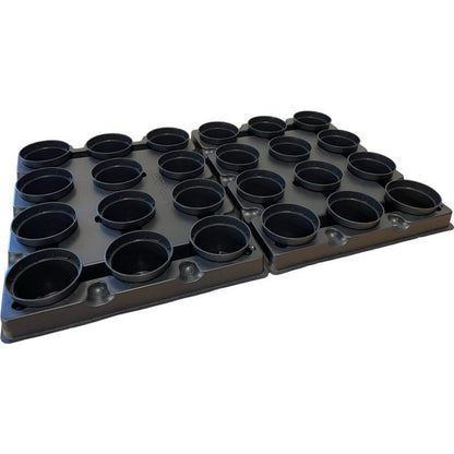 Anzuchtschale mit 24 Töpfen - 6cm schwarz - Anzuchtbedarf