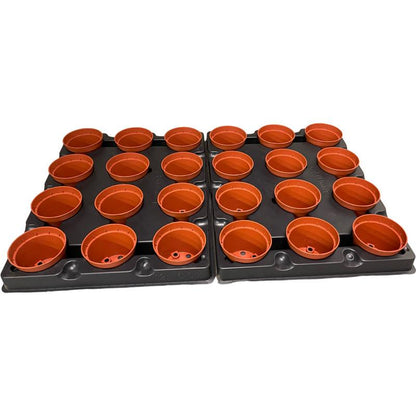 Anzuchtschale mit 24 Töpfen - 6cm rot - Anzuchtbedarf